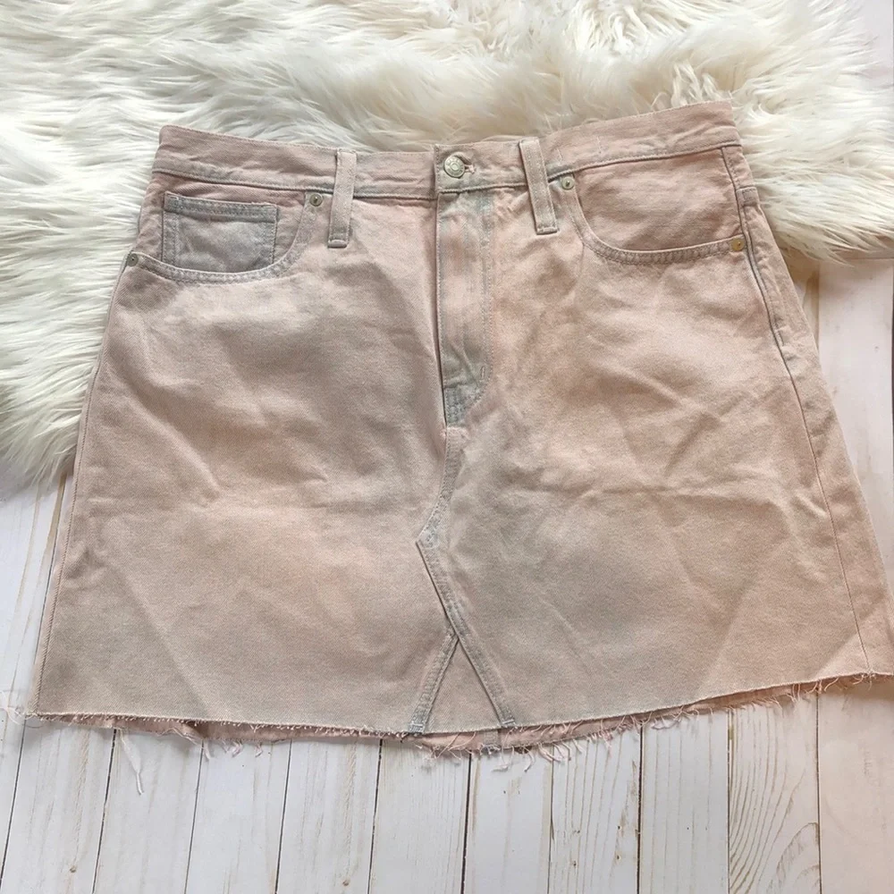 Madewell Rigid Denim A-Line skirt size 32 NWT